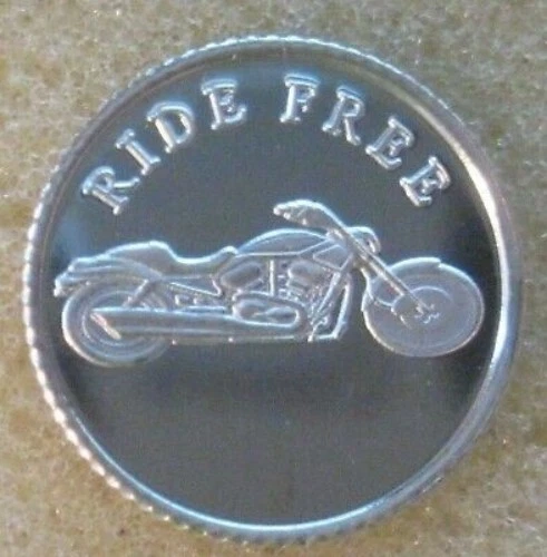 Ride Free - 1 GRAM GR G .999 Fine Pure Solid Silver Bullion Round