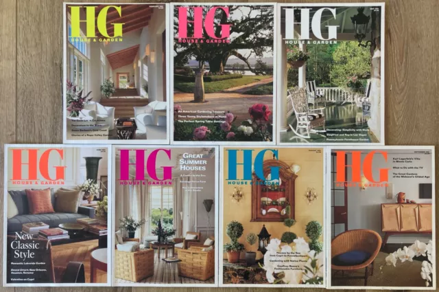 Lot of 7 House & Garden Magazines Feb Mar May June July Aug Sept 1991