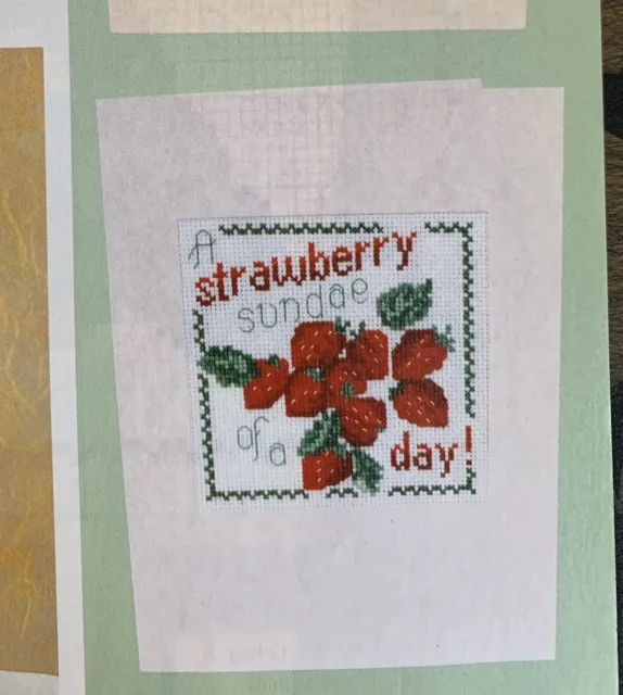 Vintage Summer Fruity Greeting Cards Cross stitch Design chart