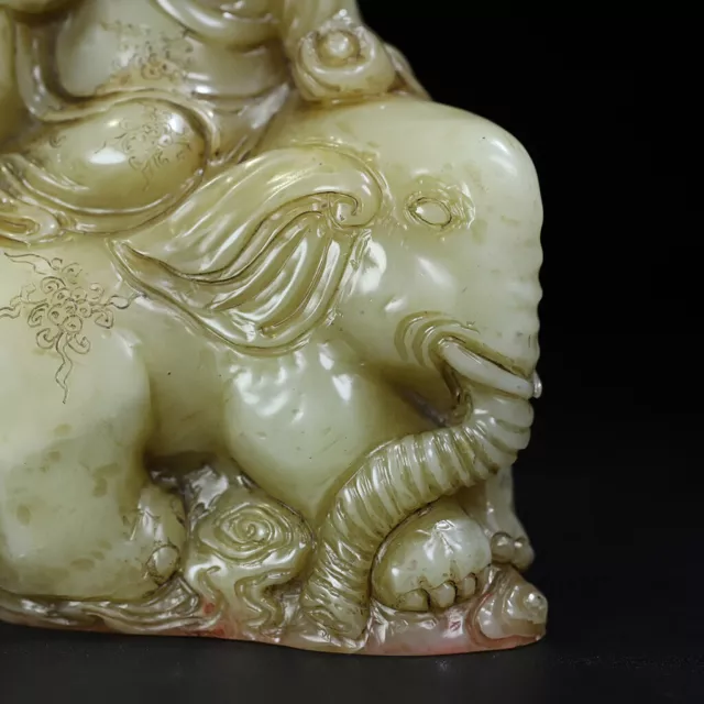 Chinese Natural Shoushan Stone Hand-carved Exquisite Arhat Seal 20033 3