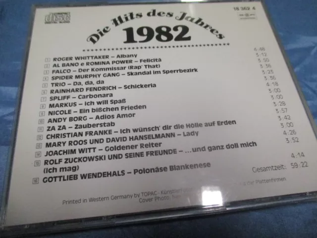 Das Goldene Schlager - Archiv  , Hits  1982  ,  CD  ,  Nostalgie , Kult , TOP