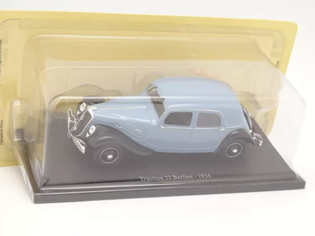 UH et Norev Presse 1/43 - Citroen Traction 22 Berline 1934 Bleue