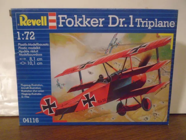 Revell #04116 1/72 Scale Fokker Dr.1 Triplane New In Original Box