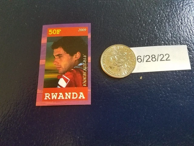 Ayrton Senna Nascar Driver 2009 RWANDA NON Perforated Stamp