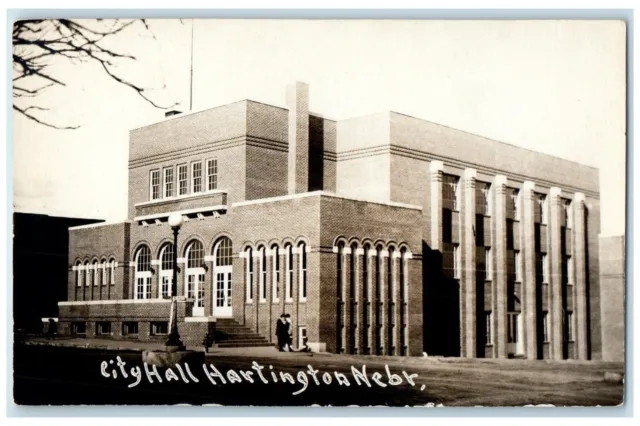c1910 City Hall Hartington Nebraska NE Antique Unposted RPPC Photo Postcard