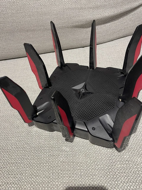 TP-LINK Archer GX90 Tri-Band Wi-Fi 6 4804Mbps Gaming Router - Black/Red (AX6600)