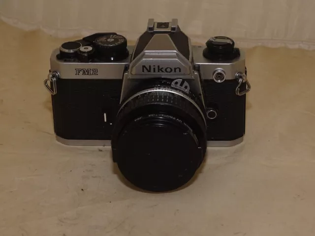 Nikon Fm2N Chrome Body With 50Mm 1.4 Lens