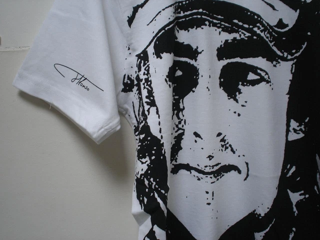 JOB LOT of 8 FERNANDO ALONSO PORTRAIT T'SHIRT - WHITE - ADULT