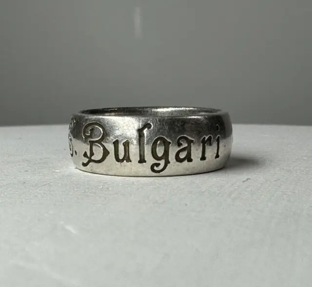Bulgari Bvlgari Italian Sterling Silver 'Save the Children' Band Ring 10.5 9g