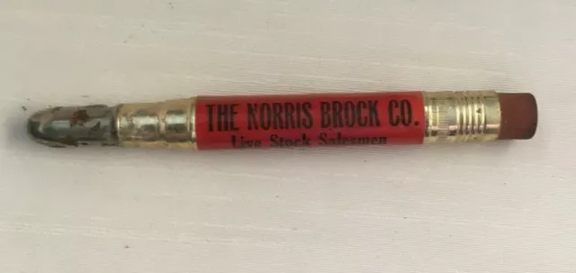 Norris Brock Co Bullet Pencil Advertiser Livestock Stock Yard Cincinnati Ohio