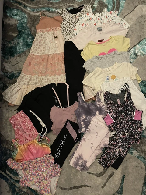 Bundle Of 23 Items Girls Clothes Age 6-7 Zara Next Nike
