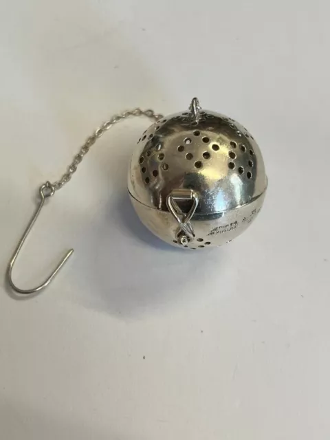 Antique Mexico .925 Sterling Silver Tea Infuser Ball Strainer