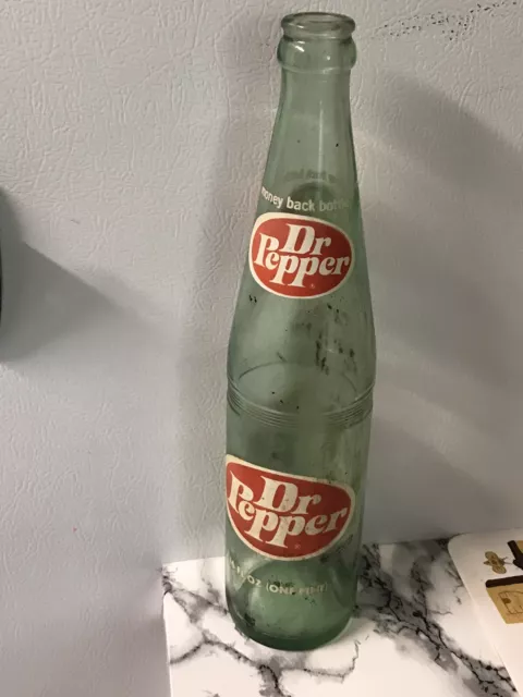 Vintage Old Dug Glass Bottle Dr Pepper Soda 16 oz