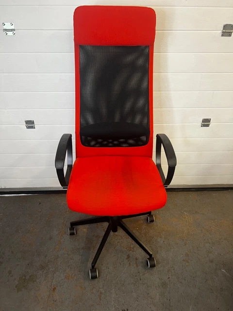 IKEA MARKUS HIGH Back Office Chair Glose Black Leather 30.00