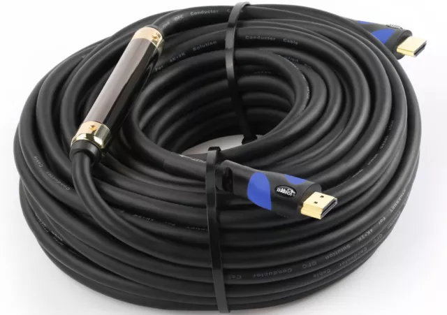 Postta HDMI Cable 30m (98Ft Blue) HDMI 2.0V with Built-in Signal Booster-Support