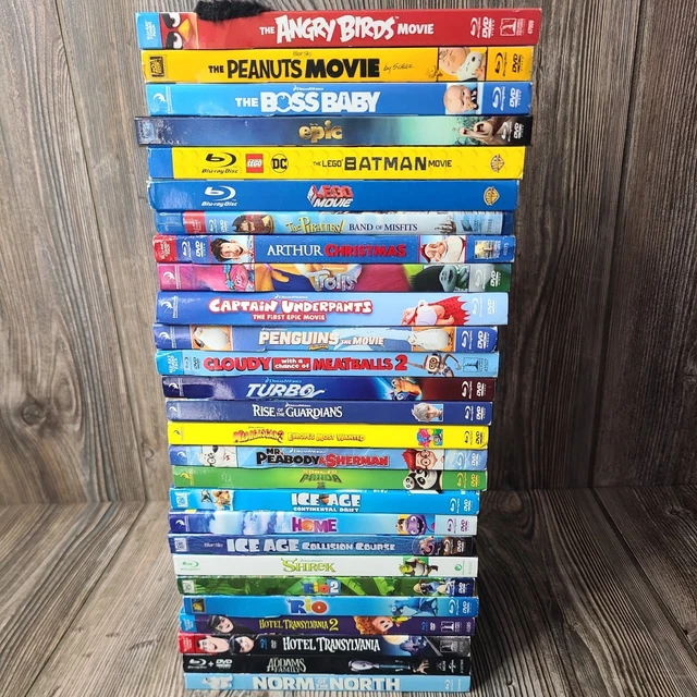 LOT OF 14 Kids Movies Family Friendly Animated Barbie TMNT Smurfs