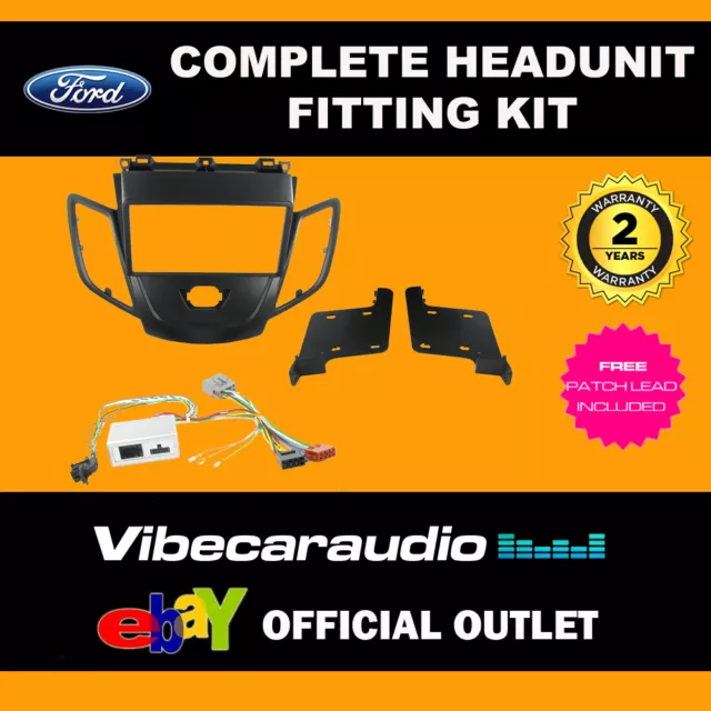 CTKFD29 Ford Fiesta 2008> Anthracite Car Double Din Stereo Facsia Fitting Kit