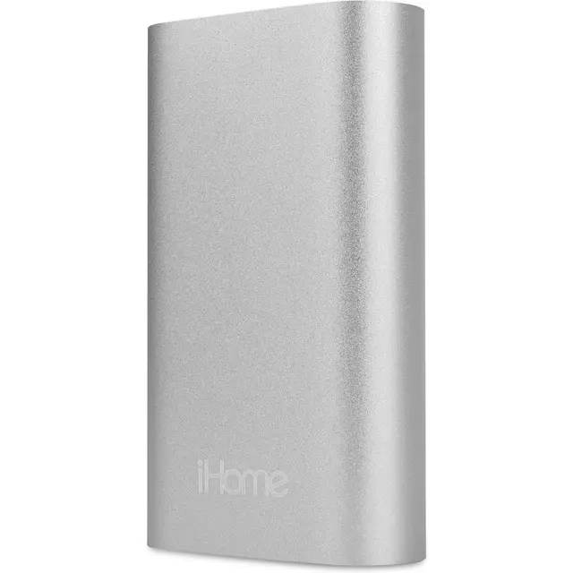 iHome 6000 mAh Silver Portable Charger Power Bank