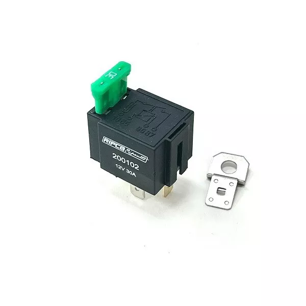 12V 4 Pin 30A Fused Relay With Bracket 12 Volt Normally Open On/Off Automotive