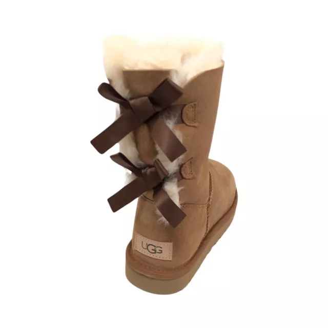 UGG Women's Bailey Bow II Short Chestnut Suede Boots 1016225