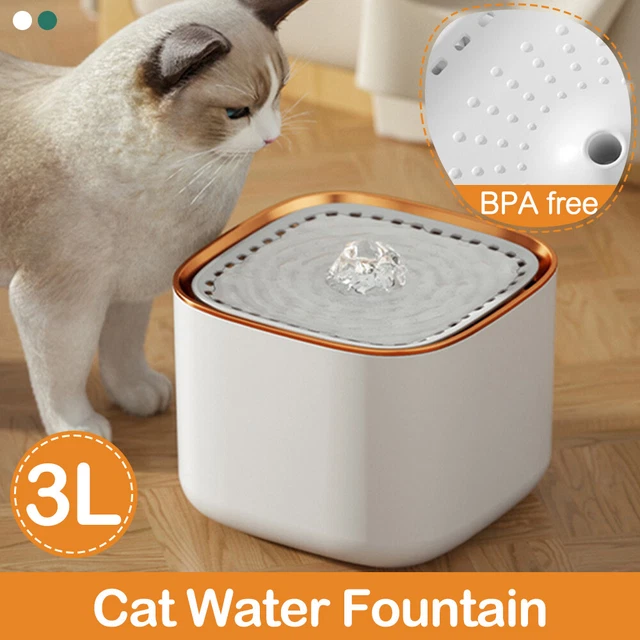 3L Cat Water Fountain for Pet Dog LED Drinking Water Bowl Automatic Dispenser