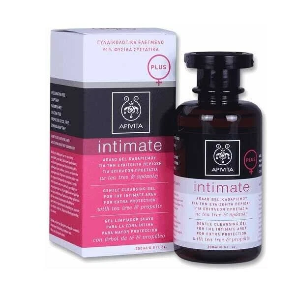 Gel de limpieza suave Apivita Intimate Care Plus para el área íntima por extra