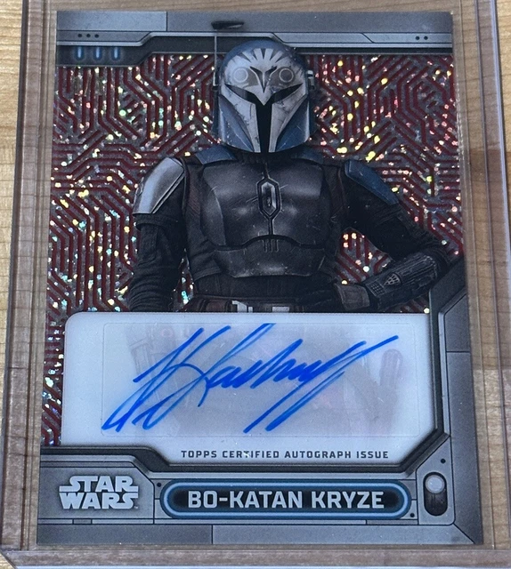 BO-KATAN KRYZE KATEE SACKHOFF MANDALORIAN 1/1 AUTO 2023 Topps Star Wars High Tek