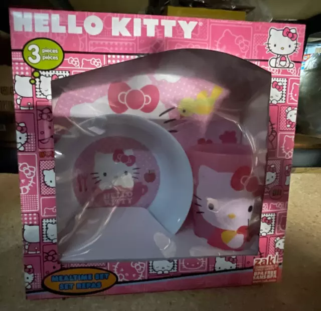 [ZAK DESIGNS] Hello Kitty 3-piece Kids Dinnerware Set - New