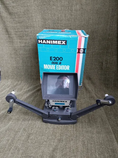 Visor editor de películas de cine vintage Hanimex E200 doble 8 mm y Super 8