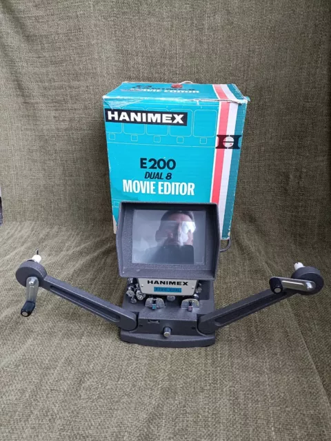 Visor editor de películas de cine vintage Hanimex E200 doble 8 mm y Super 8