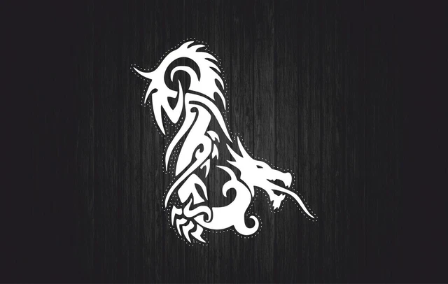 Akachafactory Autoaufkleber Drache Tribal – 100 X 90 Mm, Wetterfest, Für Tuning & Dekoration