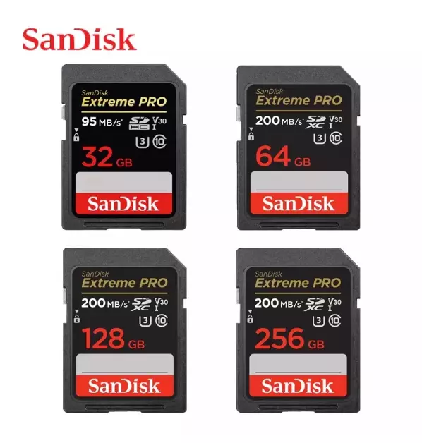 SanDisk Extreme PRO SD Karte 32GB 64GB 128GB SDXC klass 10 Speicher karte card