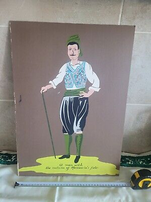 fashion plate paint board by reeves $ sons made in uk 1960 - CYPRUS DRESSED MAN