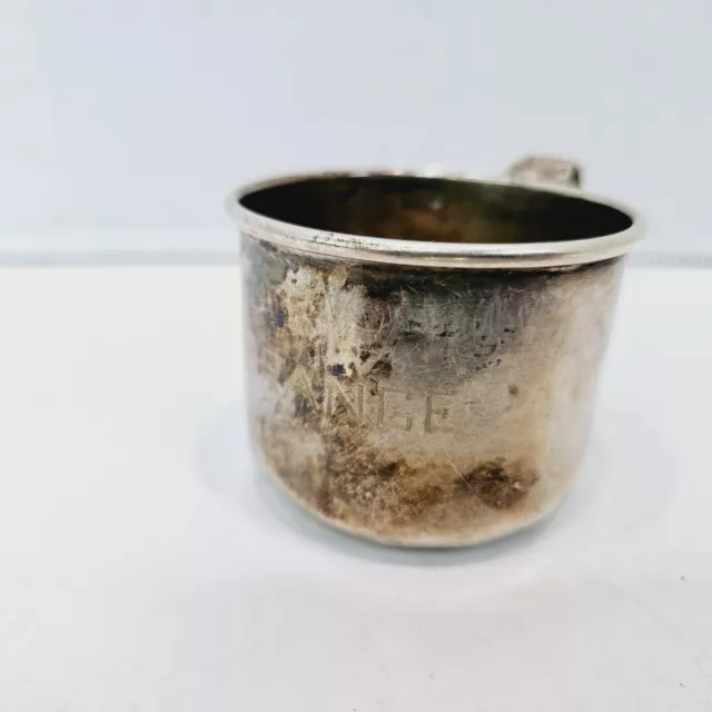 Sterling Silver 551 Baby Cup Rogers Lunt Bowlen Engraved Grange on Side RLB 2"