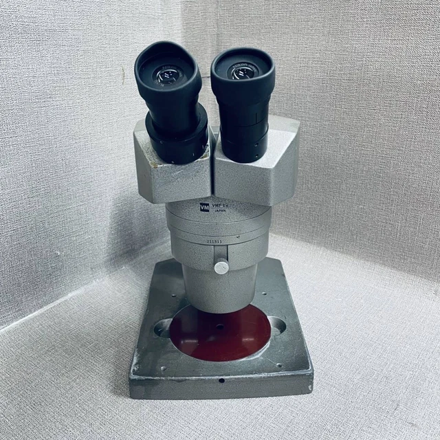 Pair of OLYMPUS VMF 1X Microscope w/ Nikon 15x14 Eyepiece Lens Set Solid