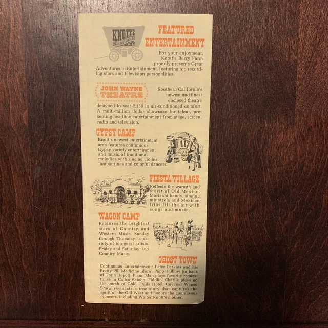 1970 39 S KNOTTS BERRY Farm Map Information - 1970s Knotts Berry Farm Map Information Brochure Buena.webp