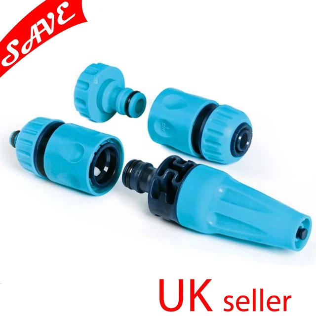 5 X JARDIN Eau Irrigation Tuyau Plastique Raccord Rapide Connecteur Set