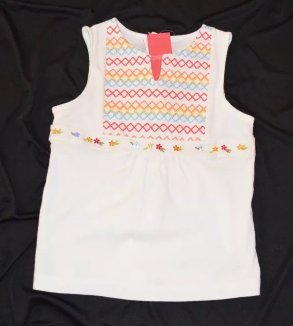 Gymboree ISLAND GETAWAY COLORFUL PARADISE White Knit Top NWT 7