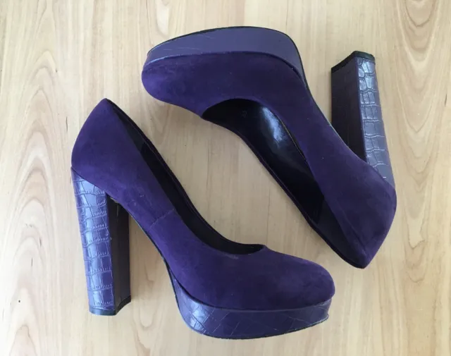 BARRATTS WOMEN’S HIGH heel shoes in deep purple size 4.In excellent ...