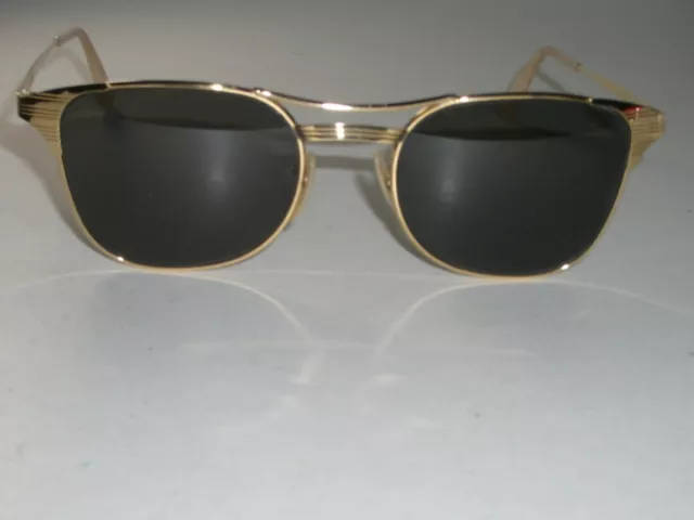 1960's 52[]20 VINTAGE B&L RAY BAN 12K GF HORN RIMMED G31 UV SIGNET SUNGLASSES 2