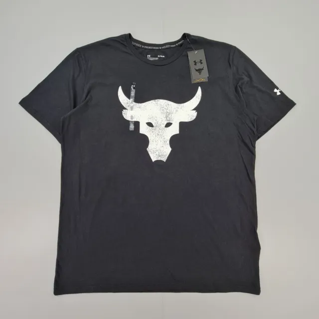 Under Armour Men's Project Rock Brahma Bull Shirt Black/Gray XL 1357186-001  