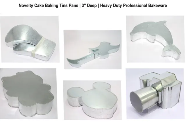 Novelty Birthdays Shapes Cake Baking Tins Pans Bakeware Professional Heavy Duty
