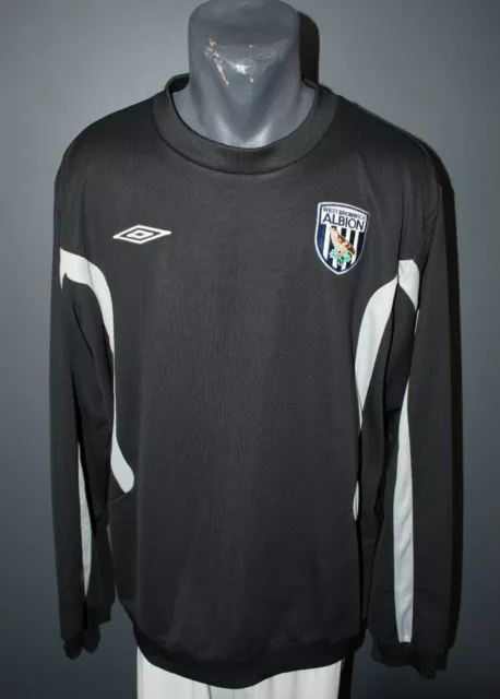 West Bromwich Albion Jacket Sweatshirt Black Track Football Soccer Mens Size XXL