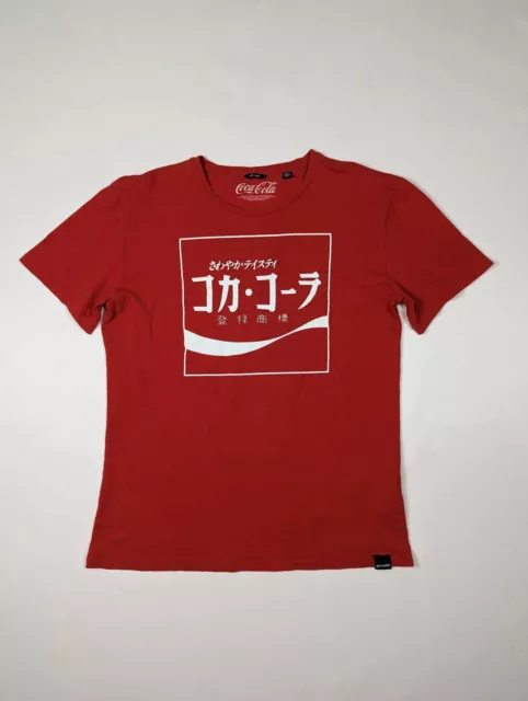 Coca-Cola T-shirt Red Medium Cotton Japanese Logo Only & Sons LARGE