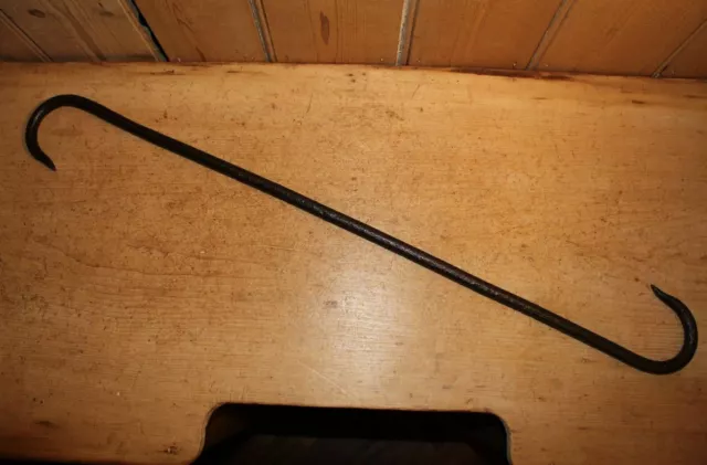 Antique Wrought Iron S Hook Meat/Beam/Game/Hook Butchers/Bacon Hook 30 Inches