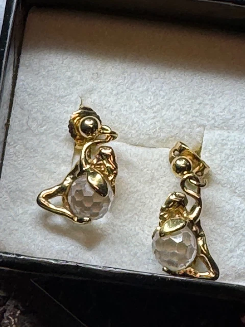Boucles D'oreilles Clips CHARLES JOURDAN Vintage - Années 1990 - Doré - Occasion