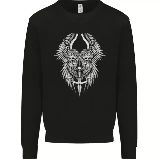 Two Roman Skulls wp Mens Sweatshirt Jumper