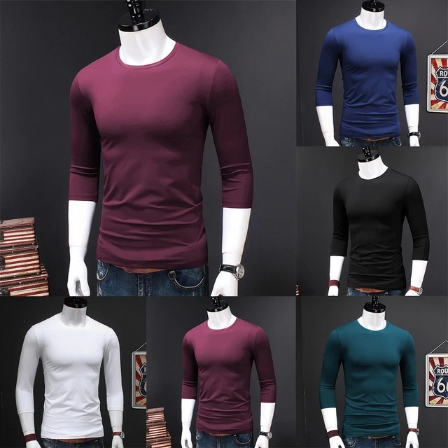 3 T-shirt Uomo FDB Manica Corta A Scollo V In Jersey Di Cotone Aderente - Foto 9