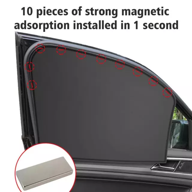 Car Side Window Sun Shade Magnetic Heat Insulated Mesh UV Protection CoveR0