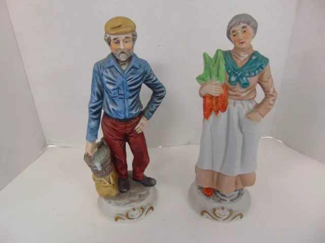 Farmhouse Country Style Elderly Man And Woman Statue/Figurines JC676-17